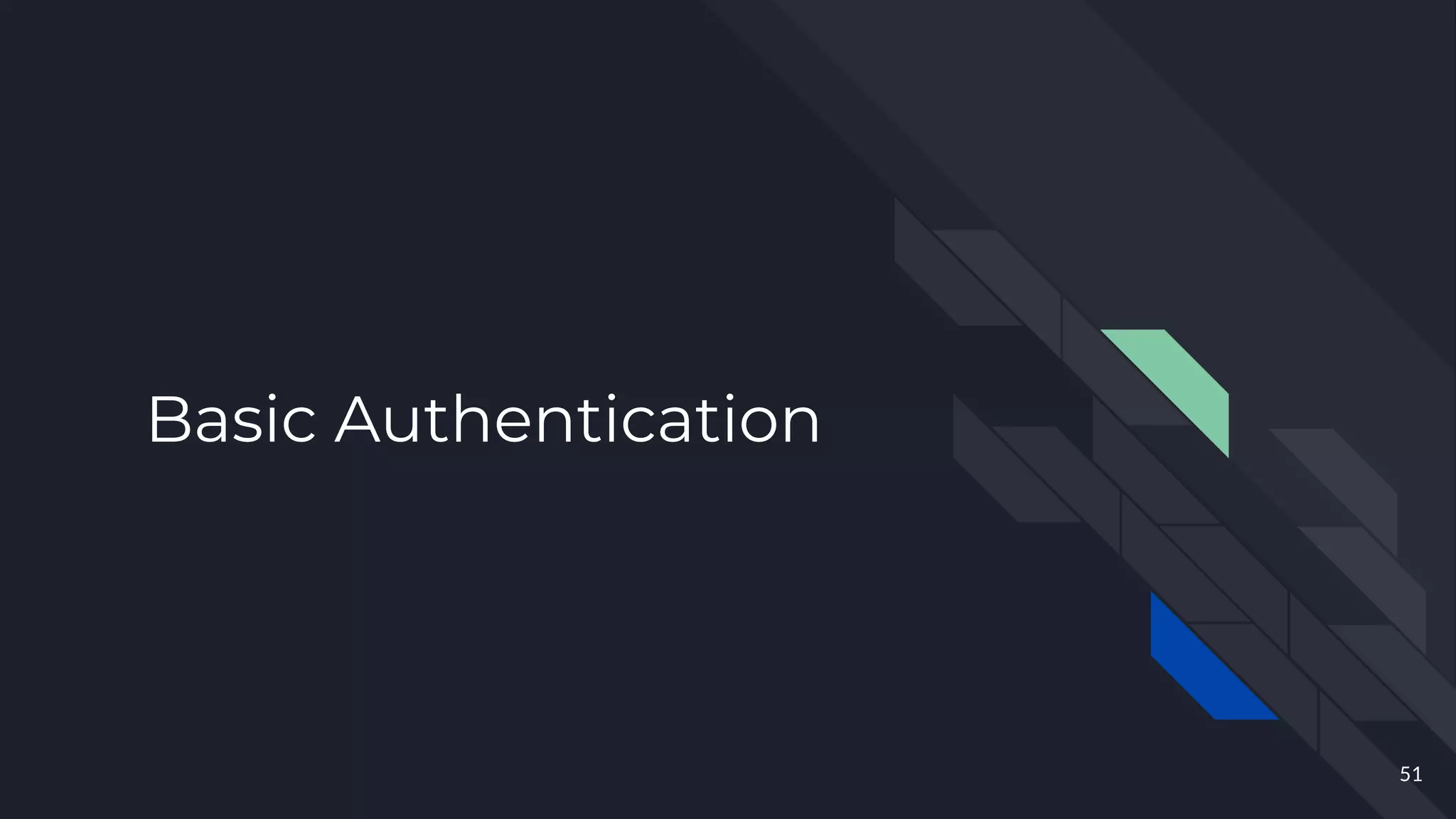 Basic Authentication
51
 