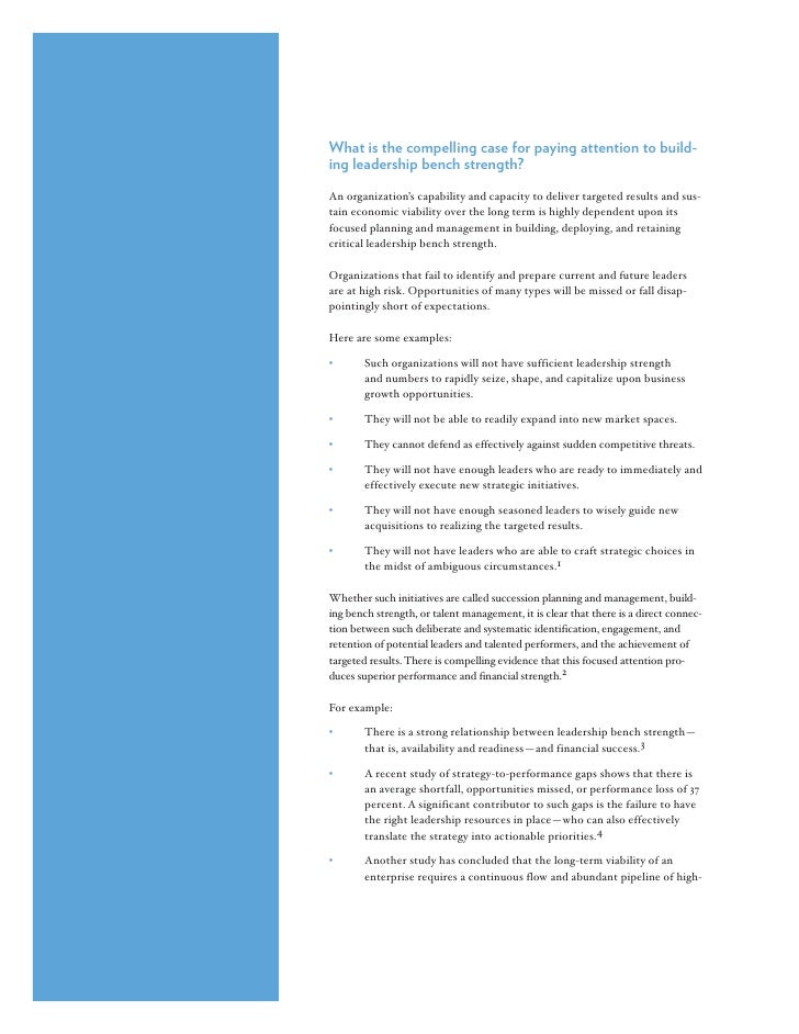 Building Leadership Bench Strength Current Trends in Succession Plan…