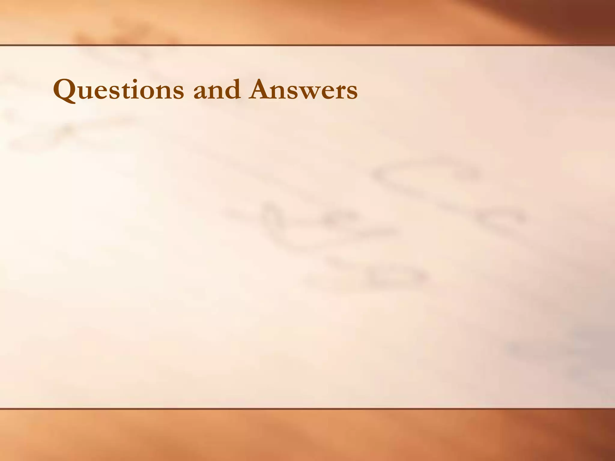 Questions and Answers