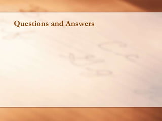Questions and Answers