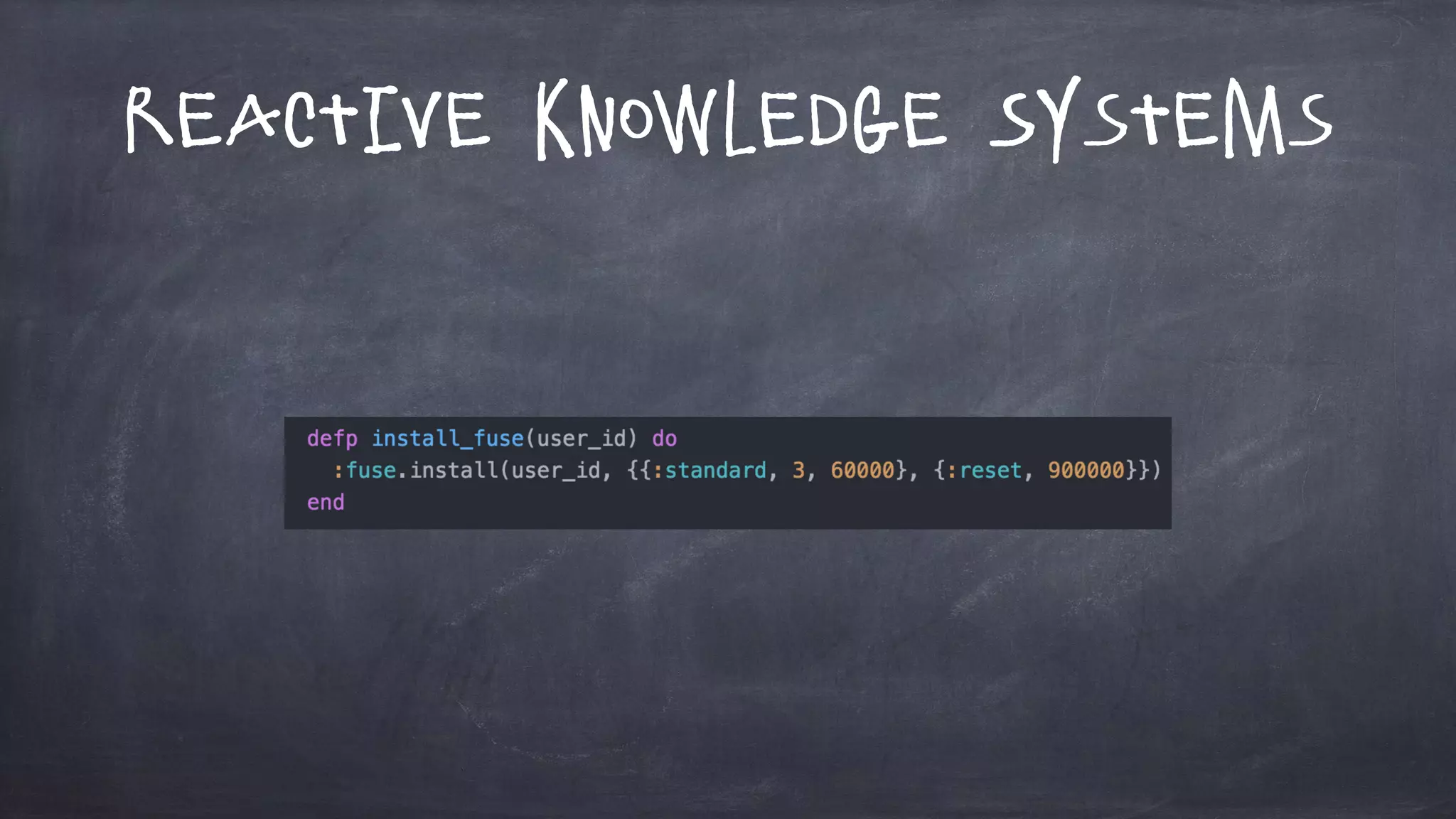 Reactive Knowledge Systems
 