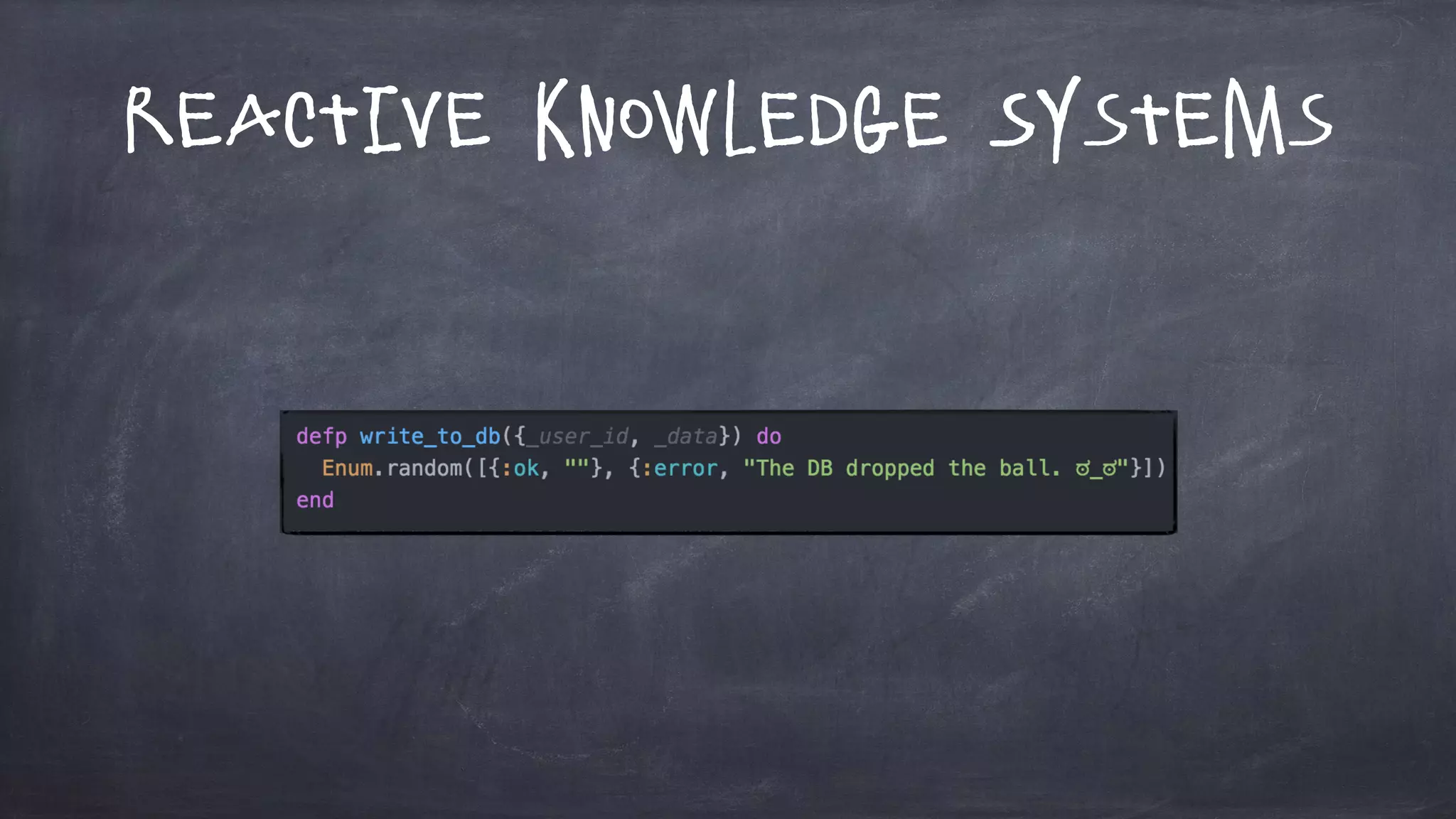 Reactive Knowledge Systems
 