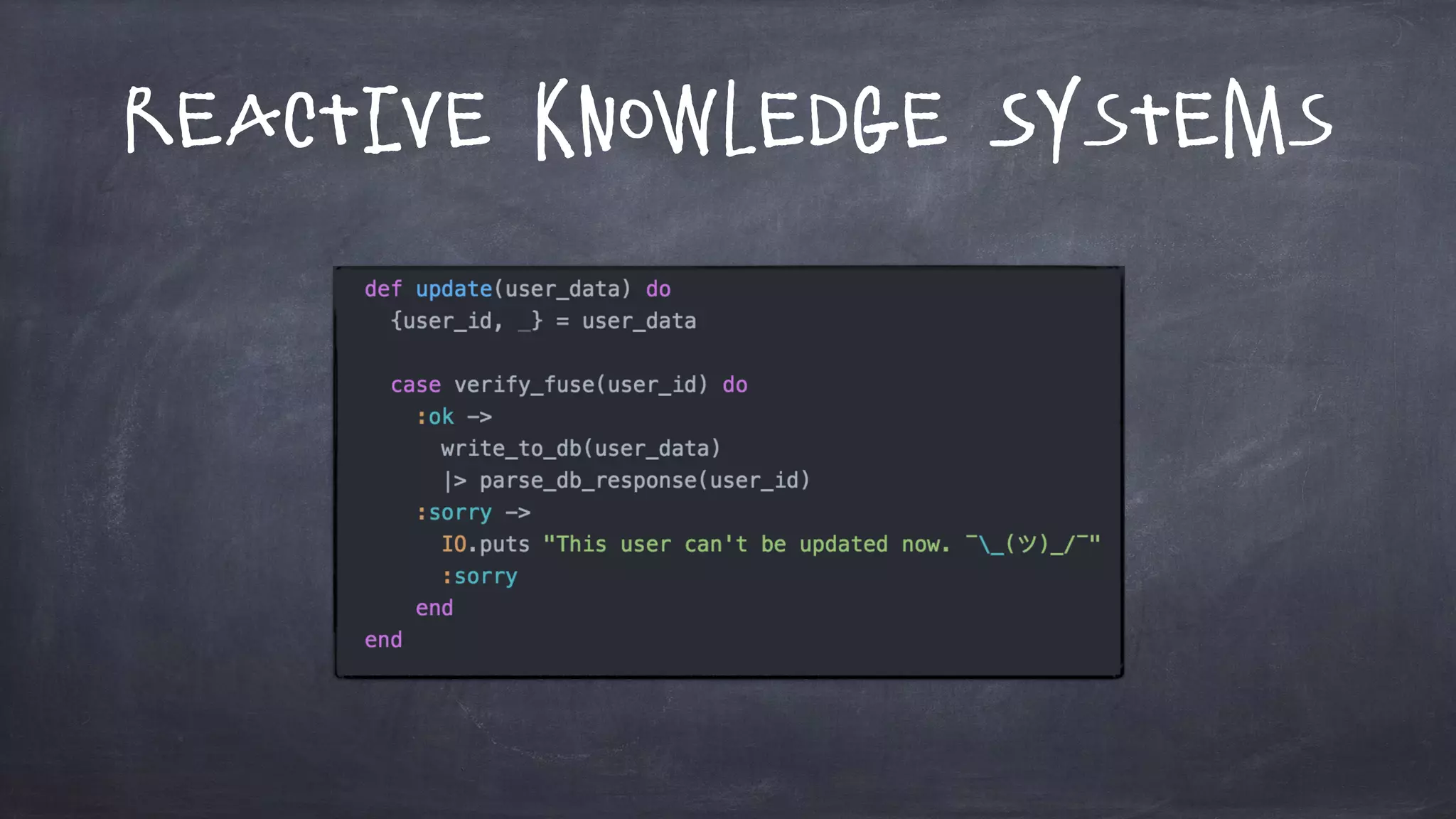 Reactive Knowledge Systems
 