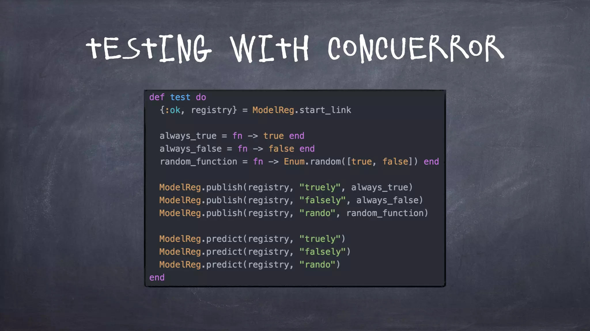 Testing with Concuerror
 
