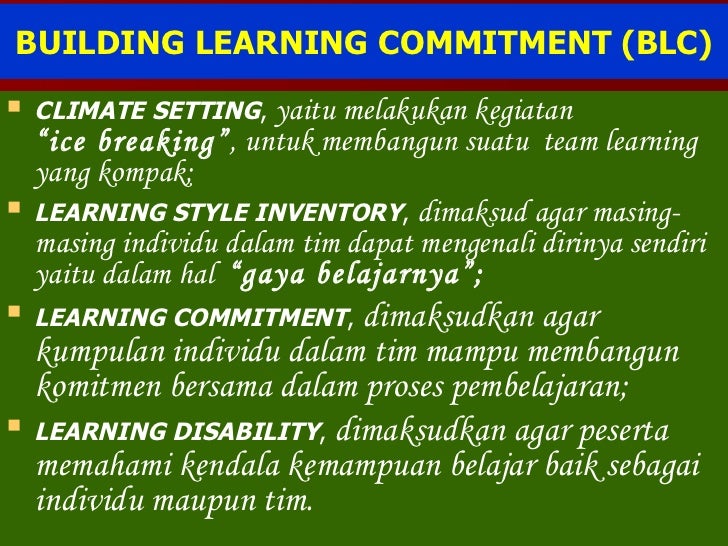 Building Learning Commitment