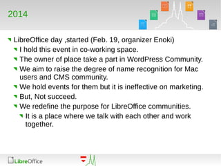 Building LibreOffice local community in Japan through event handling | PDF