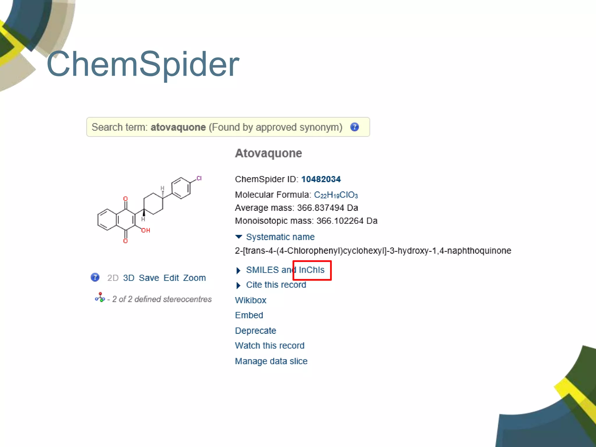 ChemSpider
 