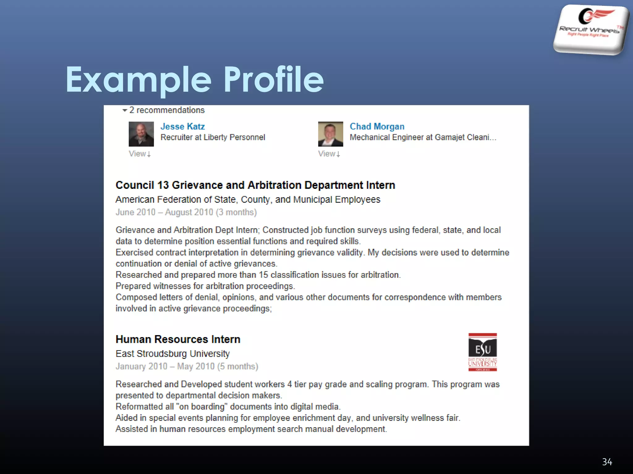 Example Profile
34
 