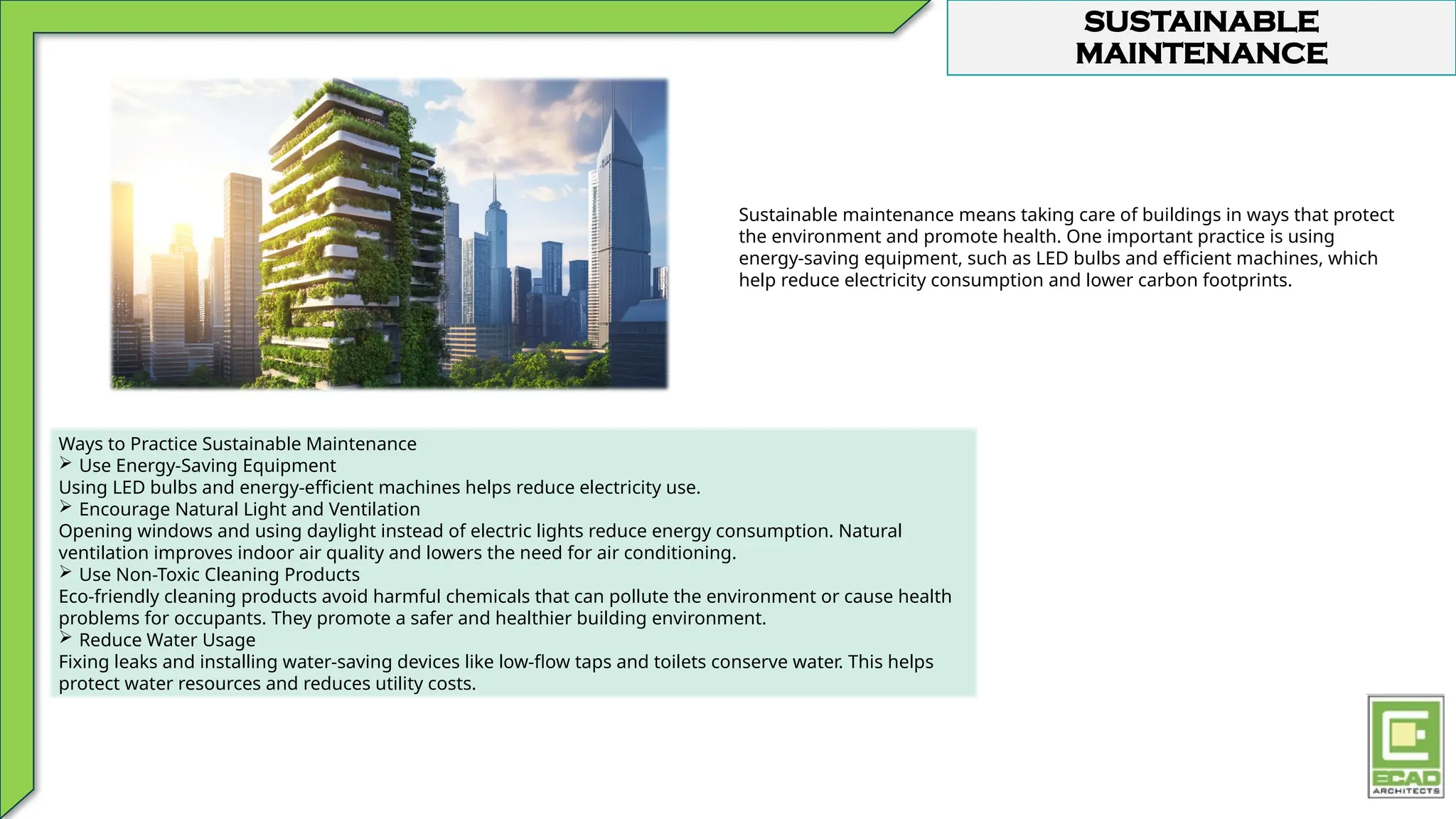 Image result for BUILDINGS MAINTENANCE & MANAGEMENTS.pptx