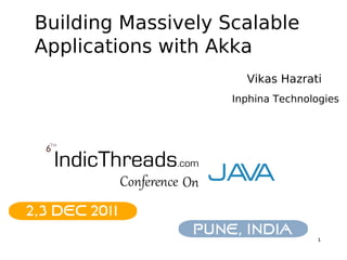 Building Massively Scalable
Applications with Akka
                      Vikas Hazrati
                    Inphina Technologies




                                    1
 