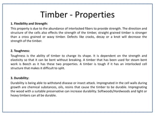 Timbers Durability Example Building materials | PPTX
