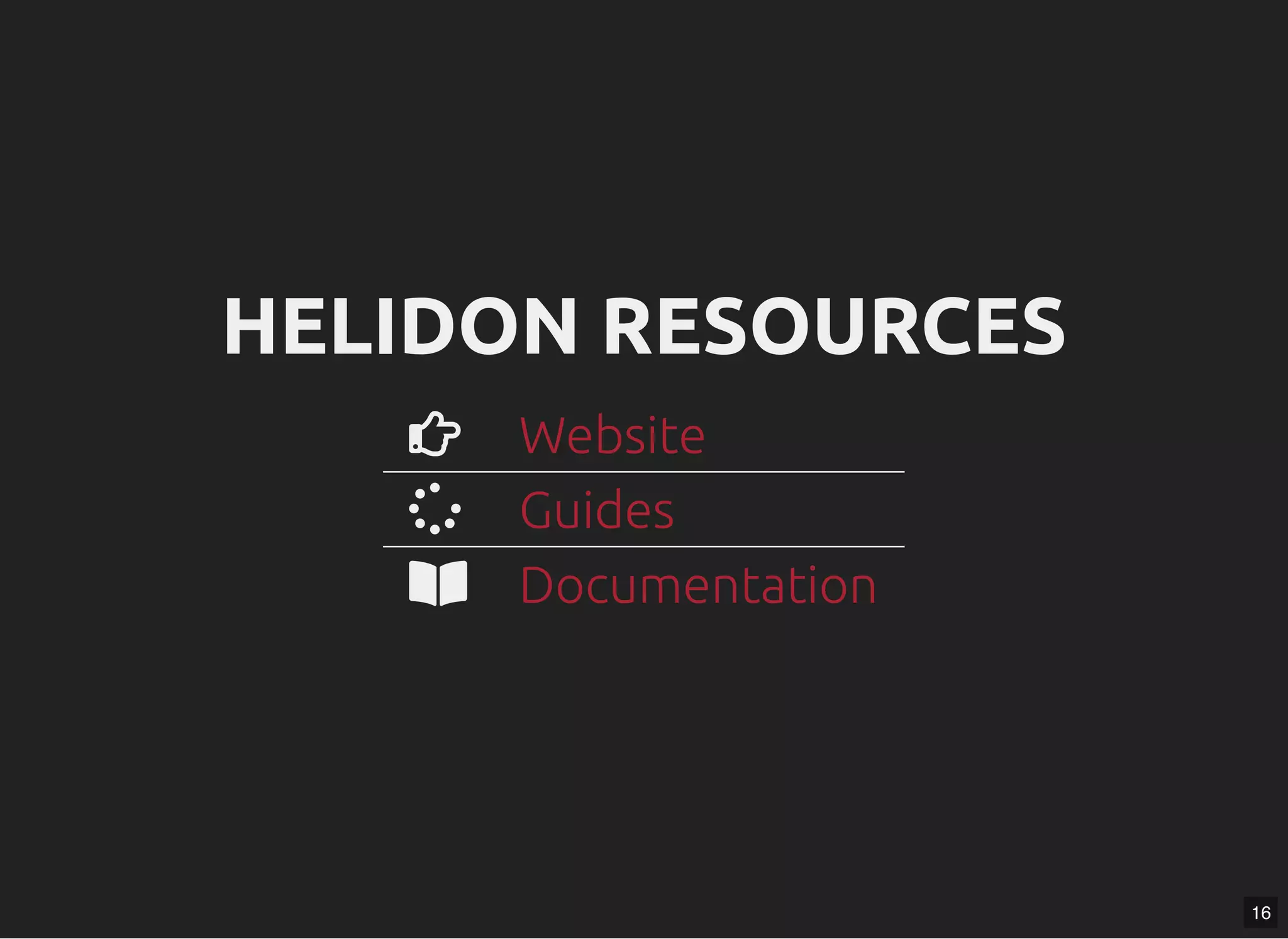 HELIDON RESOURCESHELIDON RESOURCES    Website Guides Documentation 16 