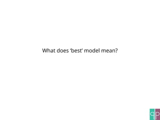 What does ‘best’ model mean?
 