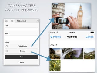 CAMERA ACCESS 
AND FILE BROWSER 
 