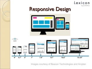Responsive DesignResponsive Design
Images courtesy of Beacon Technologies and Arcplan
 