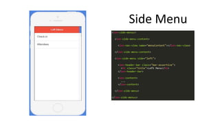 Side Menu
 