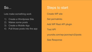 Building mobile apps with Wordpress REST API | PDF