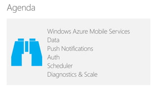 Building mobile apps with Windows Azure mobile services