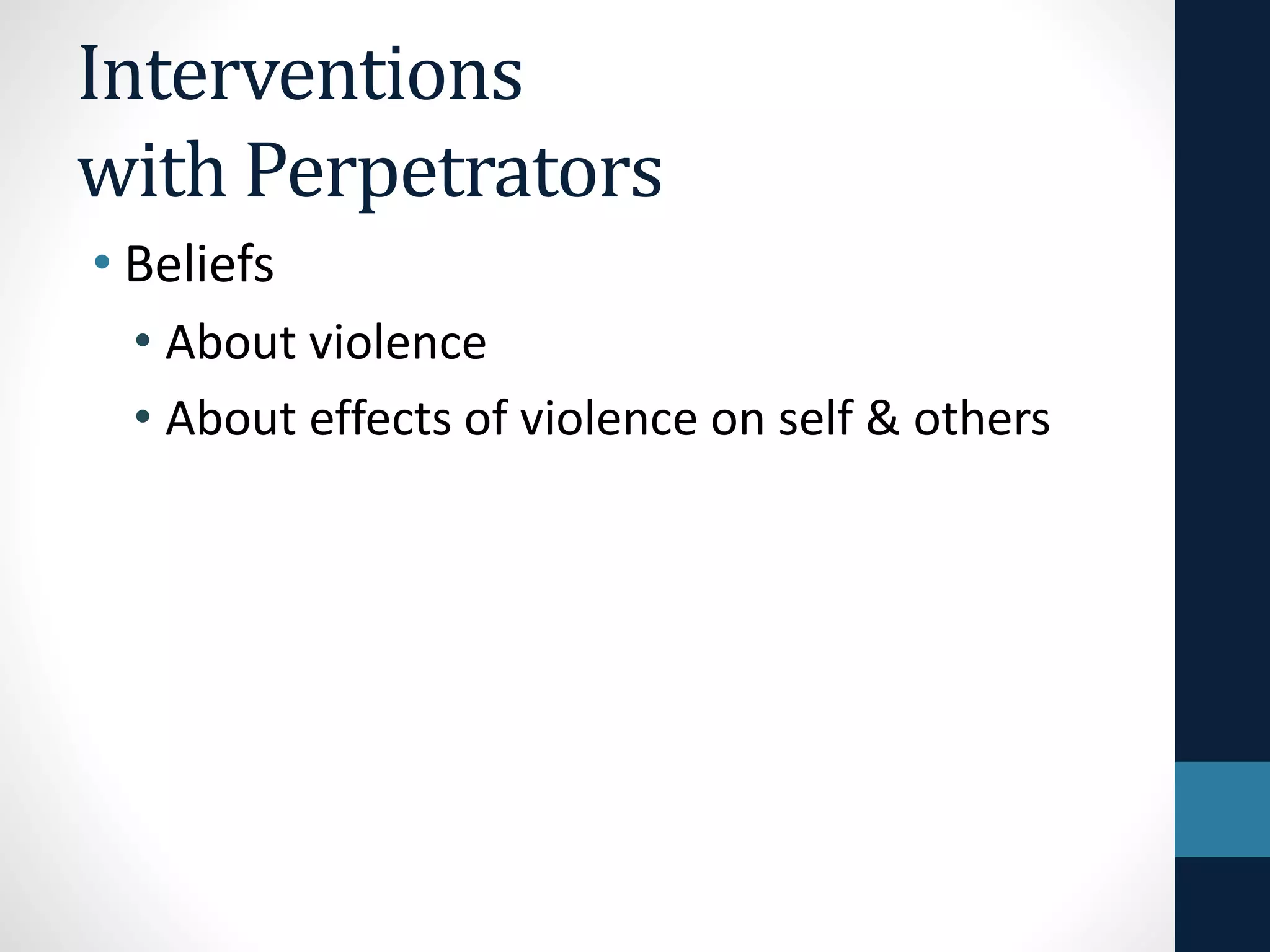 Factors 
• Definition of Good Outcomes 
• Definition of Complex Trauma 
• Factors 
• Therapeutic alliance 
• Parents’ actions 
• Motivations 
• Resources 
• External factors 
 