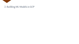 2. BuildingML Modelsin GCP
 
