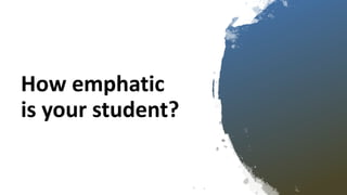How emphatic
is your student?
 
