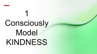 1
Consciously
Model
KINDNESS
 