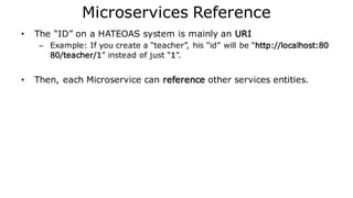 Microservices with Spring Boot + Spring Data
Using Spring Boot and Spring Data
to quick develop HATEOAS microse
rvices
Bernardo Silva
 