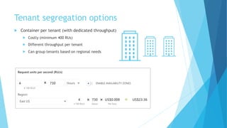 Building multi tenant systems with Cosmos DB and NserviceBus | PPT
