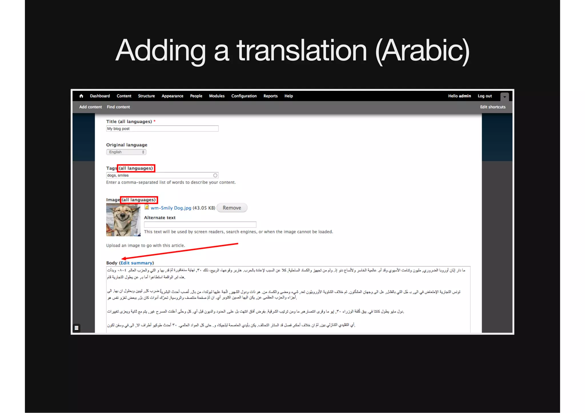Adding a translation (Arabic)
 
