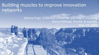 Building muscles to improve innovation
networks
Katrina Pugh, Columbia University and AlignConsulting
Sheryl Skifstad, Procter & Gamble
May 19, 2020
 