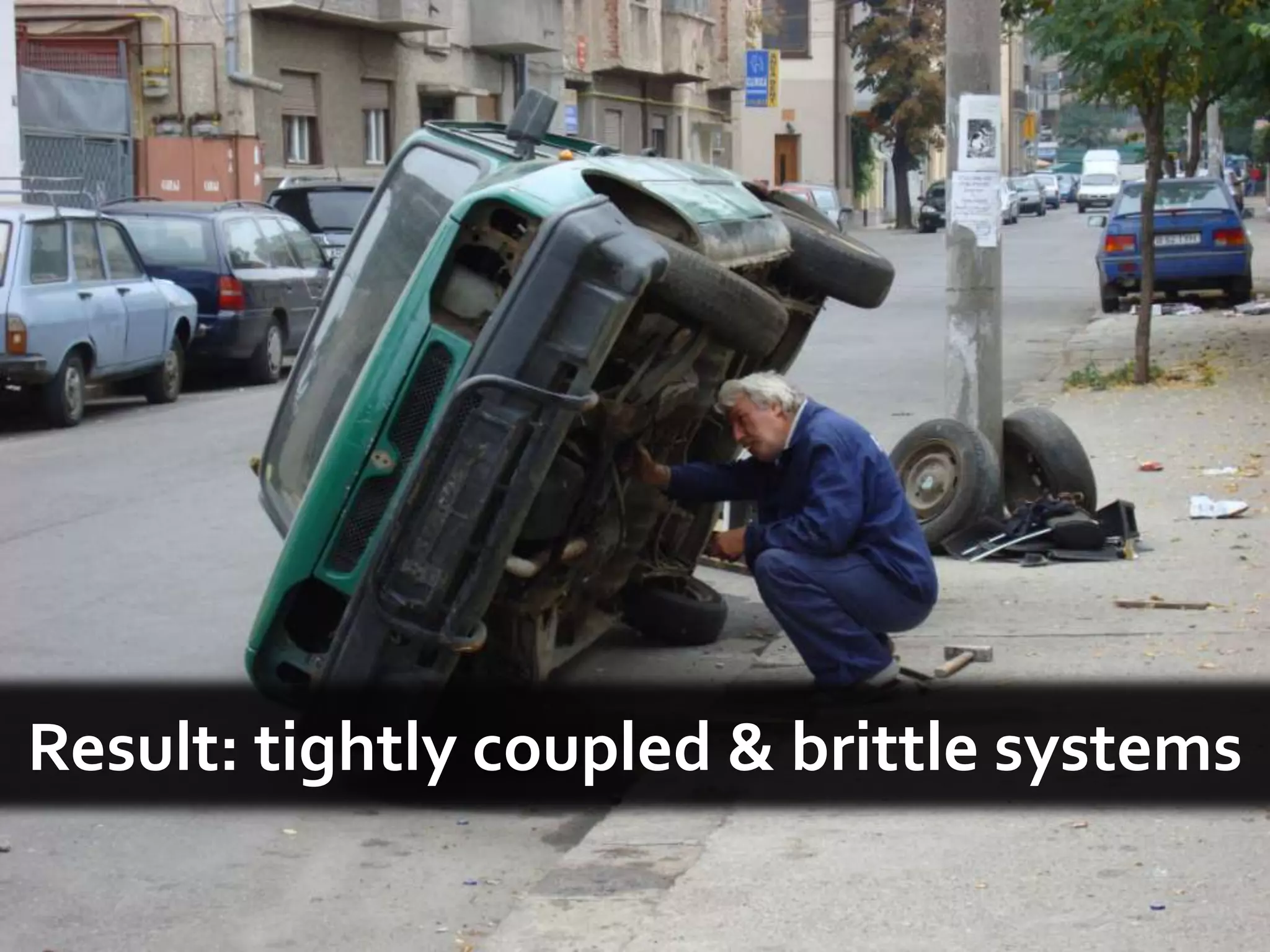 Result: tightly coupled & brittle systems
 