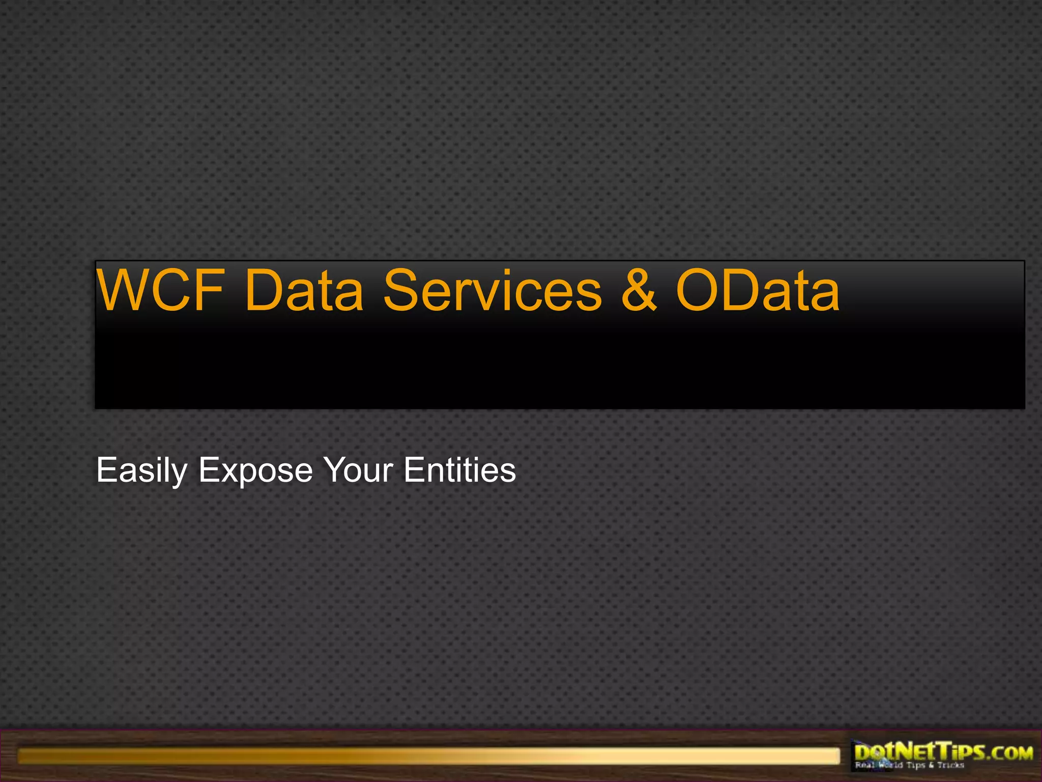 OData SDK – Client Library(March 2010)OData JavaScript LibraryOData SDK for PHPRestlet ext. for JavaOData client lib for WP7OData SDK for ObjCData Services update for .NET 3.5 SP1.NET 4.0Silverlight 4.0