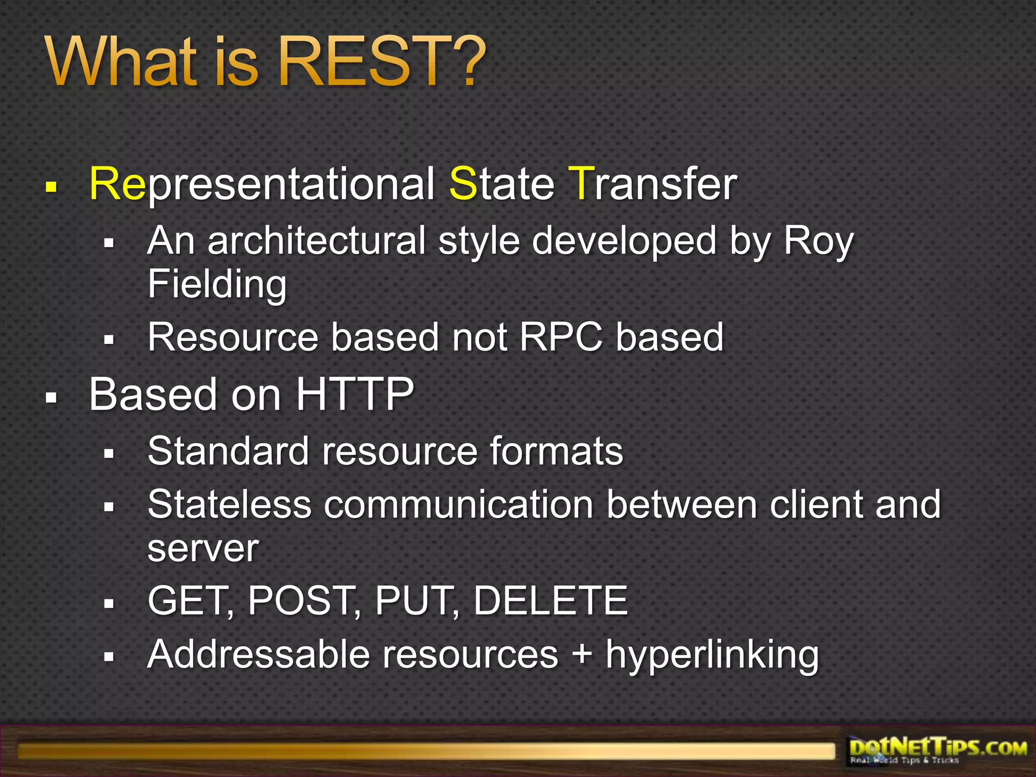 SOAP IssuesComplexSlowHeavyweightTied to development tools and librariesNot supported universallyCross-vendor/platform interoperability NOT perfect