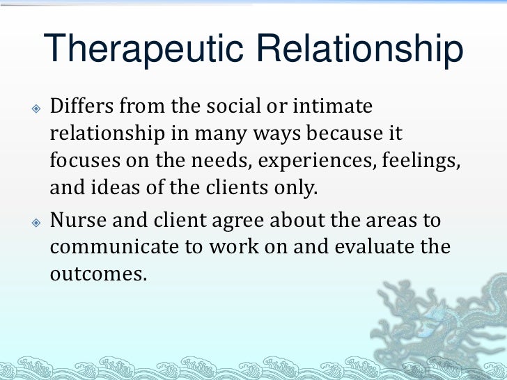 therapeutic relationship