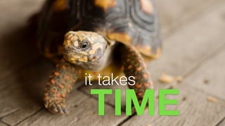 it takes
TIME
 