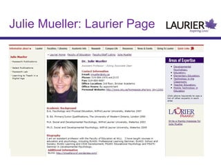 Julie Mueller: Laurier Page

 