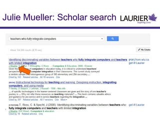 Julie Mueller: Scholar search

 