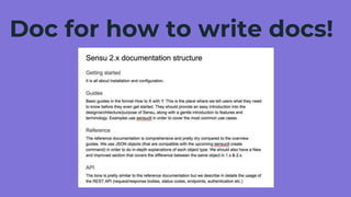 Doc for how to write docs!
 