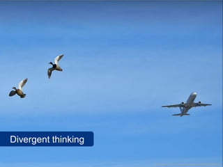 Divergent thinking

                     http://www.flickr.com/photos/ferranp/2333698704
 