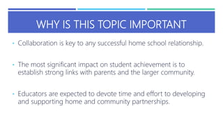 Building Partnership with Families and Community Groups | PPTX