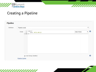 ©	2016	CloudBees,	Inc.		All	Rights	Reserved
Creating a Pipeline
 