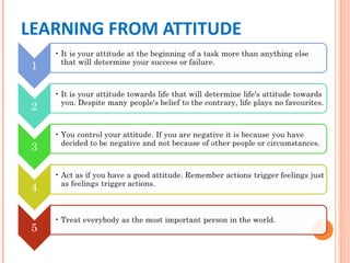 LEARNING FROM ATTITUDE
 