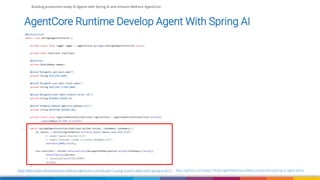 Building production-ready AI Agents with Spring AI and Amazon Bedrock ...