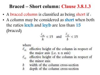 Braced Column Problem Building project rc column | PPTX