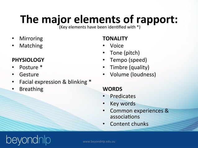 Tools to Build Rapport and Better Relationships | PDF