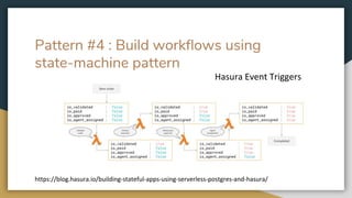 Pattern #4 : Build workflows using
state-machine pattern
 