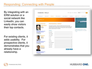 The ChallengeExtend the Hubbard + Wells site by adding new personalization and CRM/ERM featuresEnhance, but don’t disrupt the existing site design or information architectureDesign modular features that can be implemented independently or part of a larger project