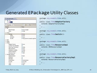 Generated EPackage Utility Classes
                                          package org.example.tree.util;
              ...