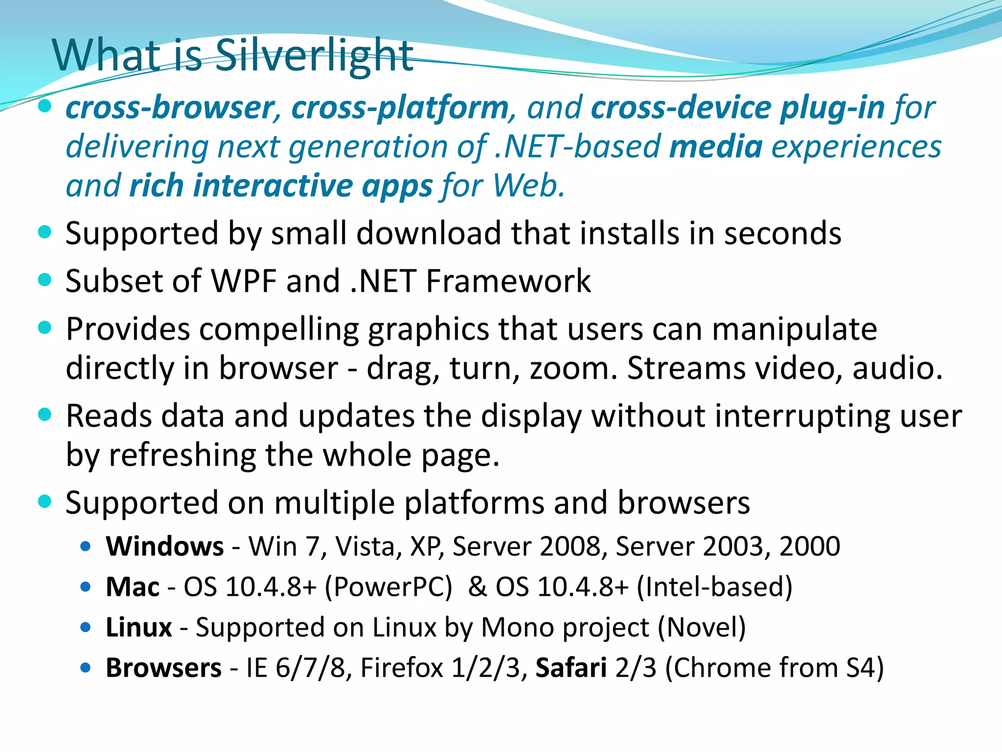 Silverlight-enabled WCF Service