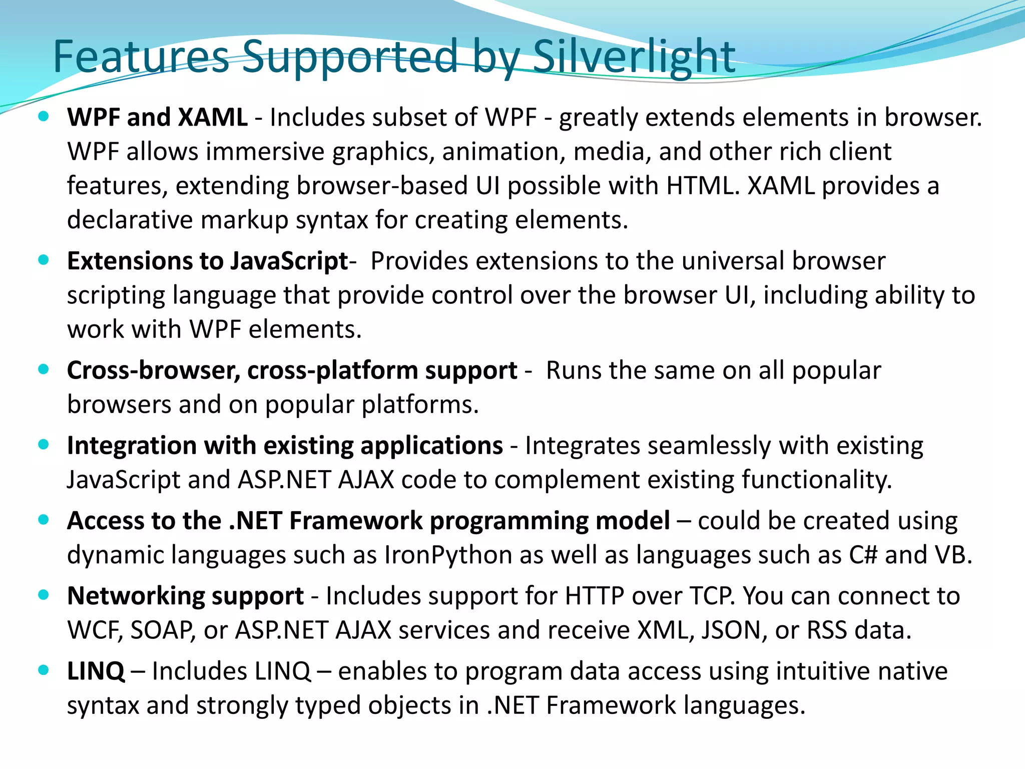 “Rich Internet Applications (RIAs) are web applications that have many of the characteristics of desktop applications, typically delivered either by way of a site-specific browser, via a browser plug-in, or independently via sandboxes or virtual machines” – WikipediaThe term RIA introduced in white paper in Mar 2002 by Macromedia (now Adobe),though the concept had existed for many years earlier under names such as:Remote Scripting, by Microsoft, circa 1998 X Internet, by Forrester Research in October 2000 Rich (web) clients Rich web application 